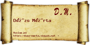 Dúzs Márta névjegykártya